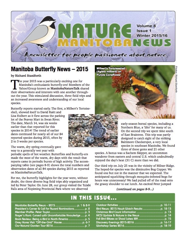 Nature Manitoba News: Winter 2015-16